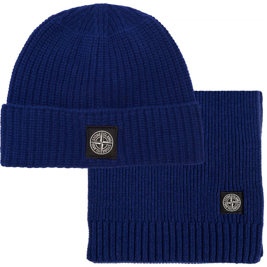 Stone Island Beanie & Scarf Set