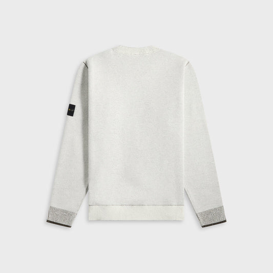 Stone Island Double Face Bi-Color Cotton Nylon Crewneck - Ivory