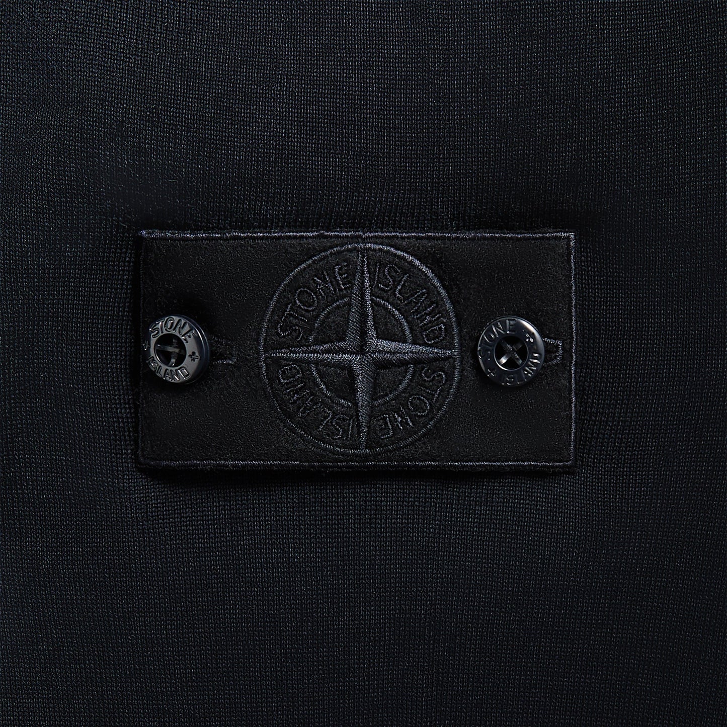Stone Island Ghost Piece Pure Wool Knit Polo - Navy Blue
