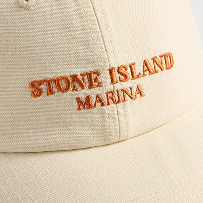 Stone Island Double Twisted Tela Marina Cap - Ivory