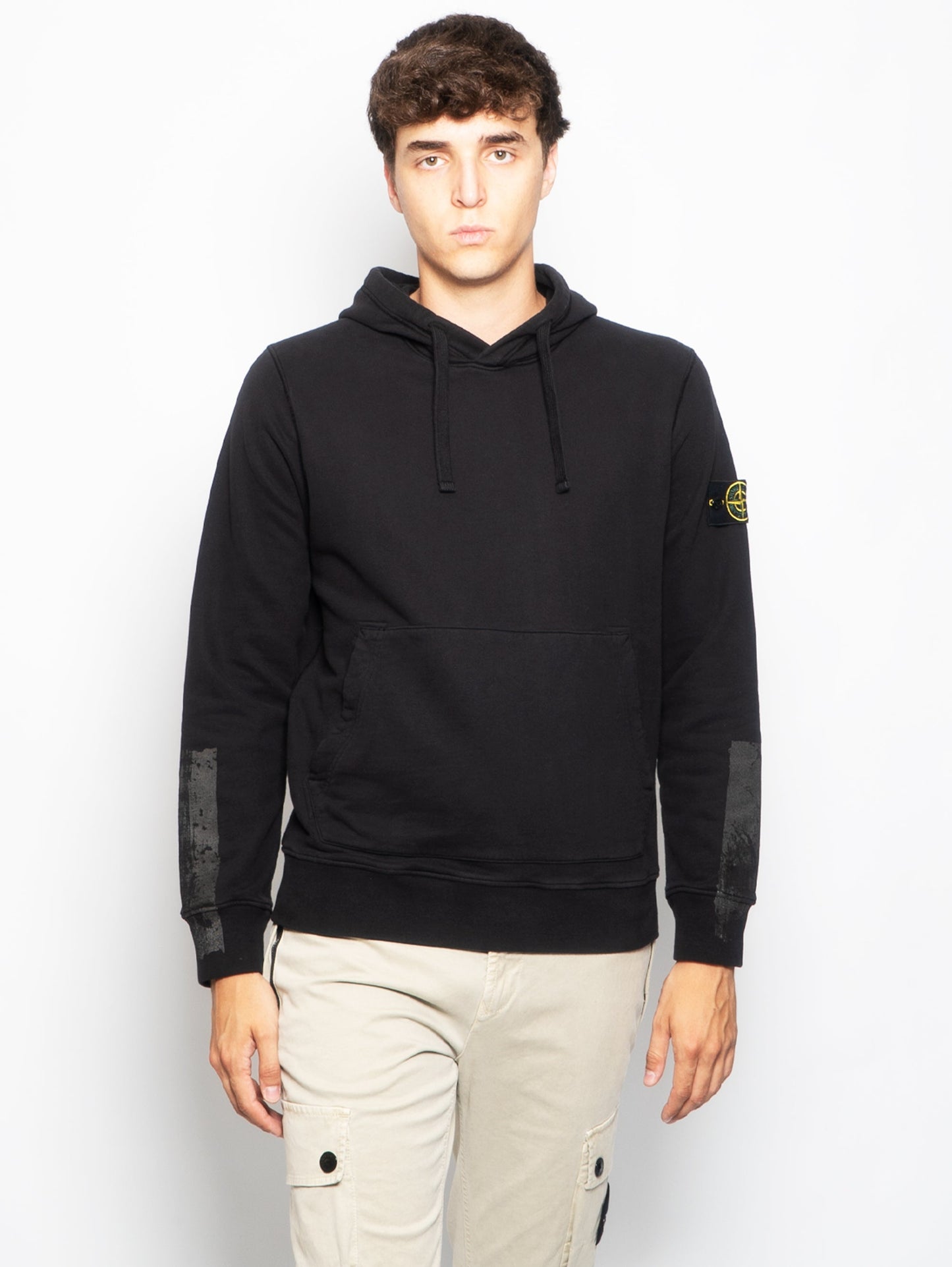 Sweatshirt mit Kapuze und reflektierenden Details Schwarz