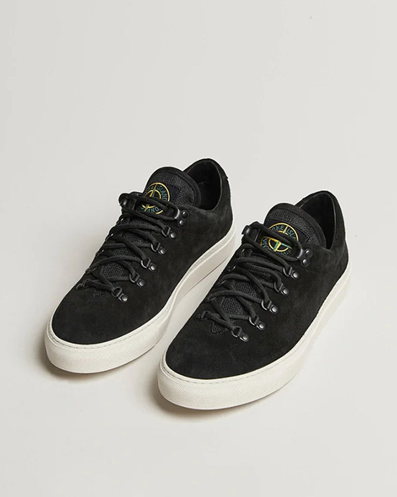 Low Top Suede Sneakers - Black