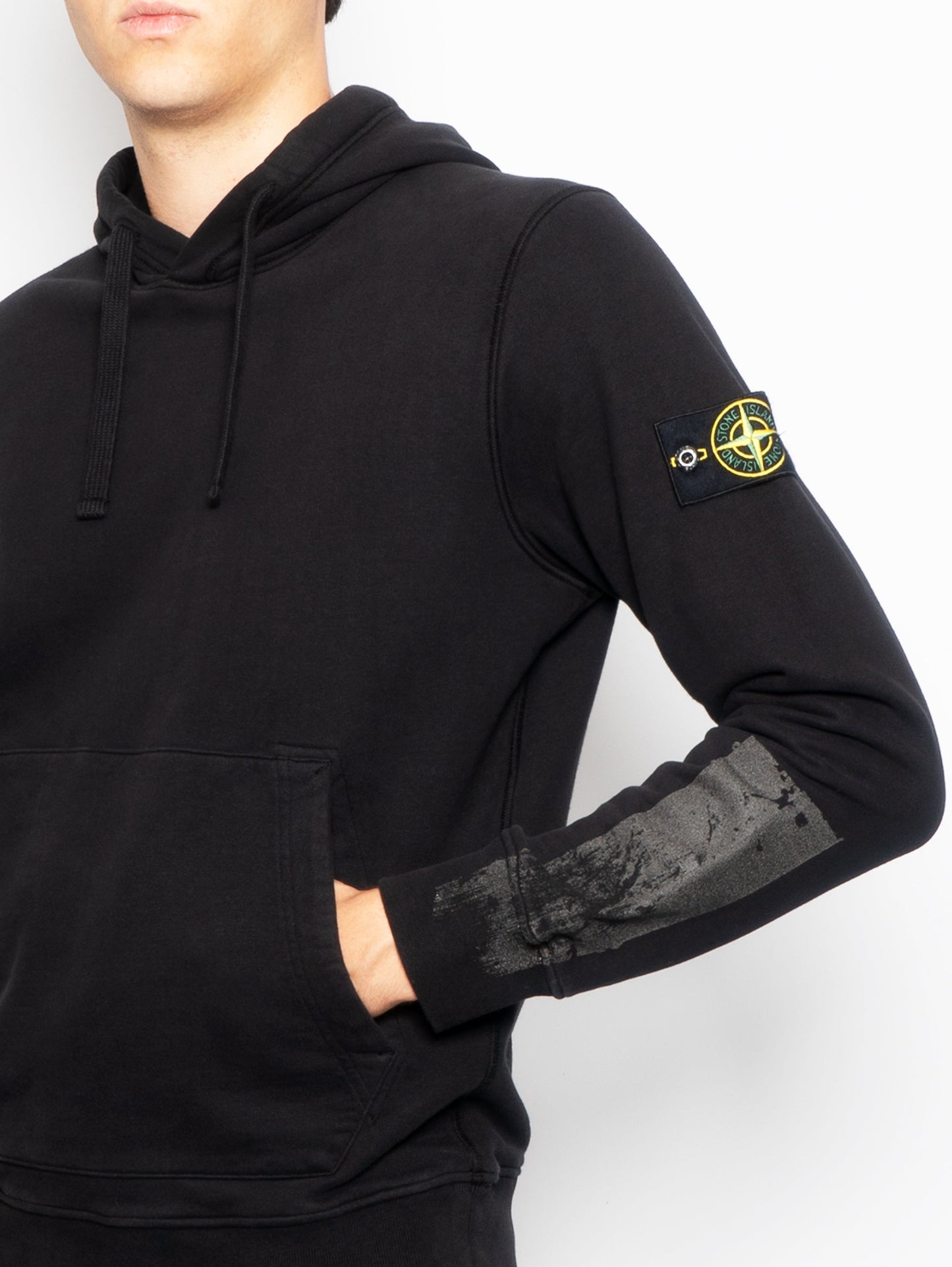 Sweatshirt mit Kapuze und reflektierenden Details Schwarz