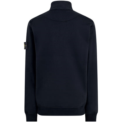 Stone Island Navy 1/4 Zip Sweatshirt