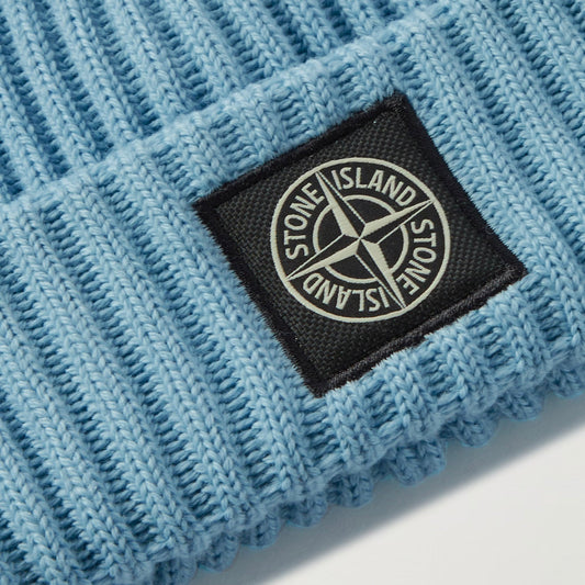 Stone Island Logo-Appliquéd Ribbed Wool Beanie