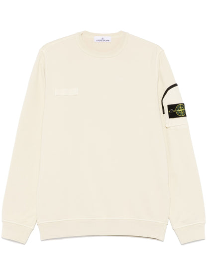 Sweatshirt with badge application