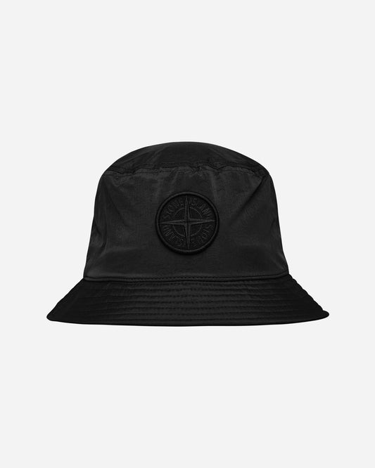 Nylon Metal Bucket Hat Black