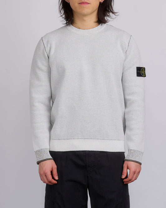 Stone Island Double Face Bi-Colour Crewneck Ivory
