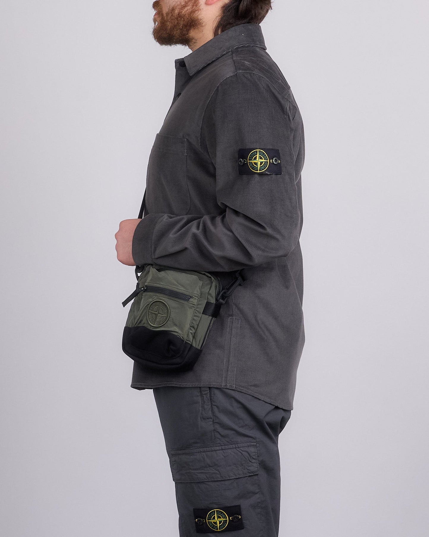 Stone Island Econyl Nylon Metal Crossbody Bag Musk