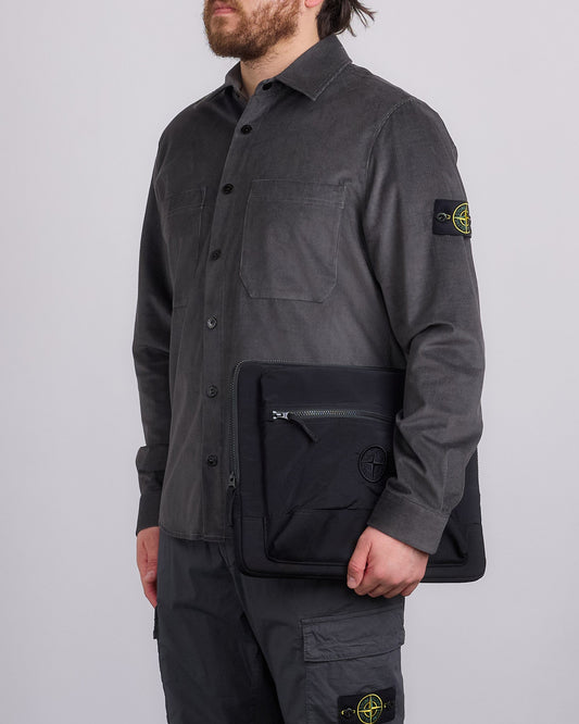 Stone Island Econyl Nylon Metal Zip Pouch Black