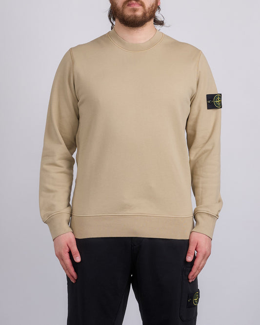 Stone Island Organic Cotton Fleece Crewneck Desert