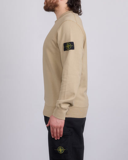 Stone Island Organic Cotton Fleece Crewneck Desert