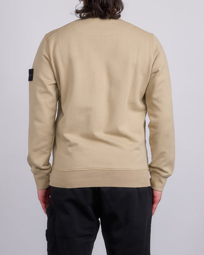Stone Island Organic Cotton Fleece Crewneck Desert