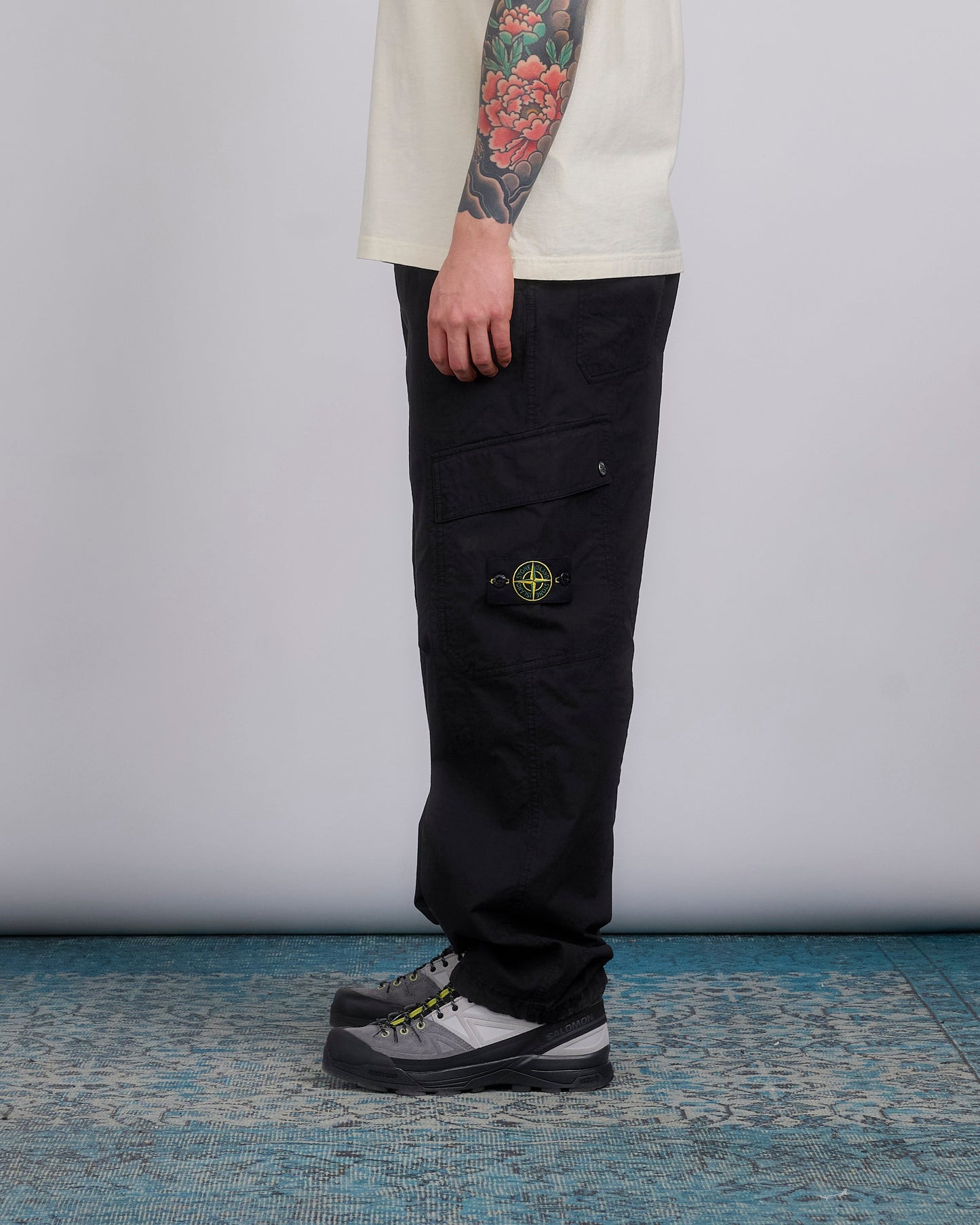 Stone Island Stretch Ripstop-TC Cargo Pant Black