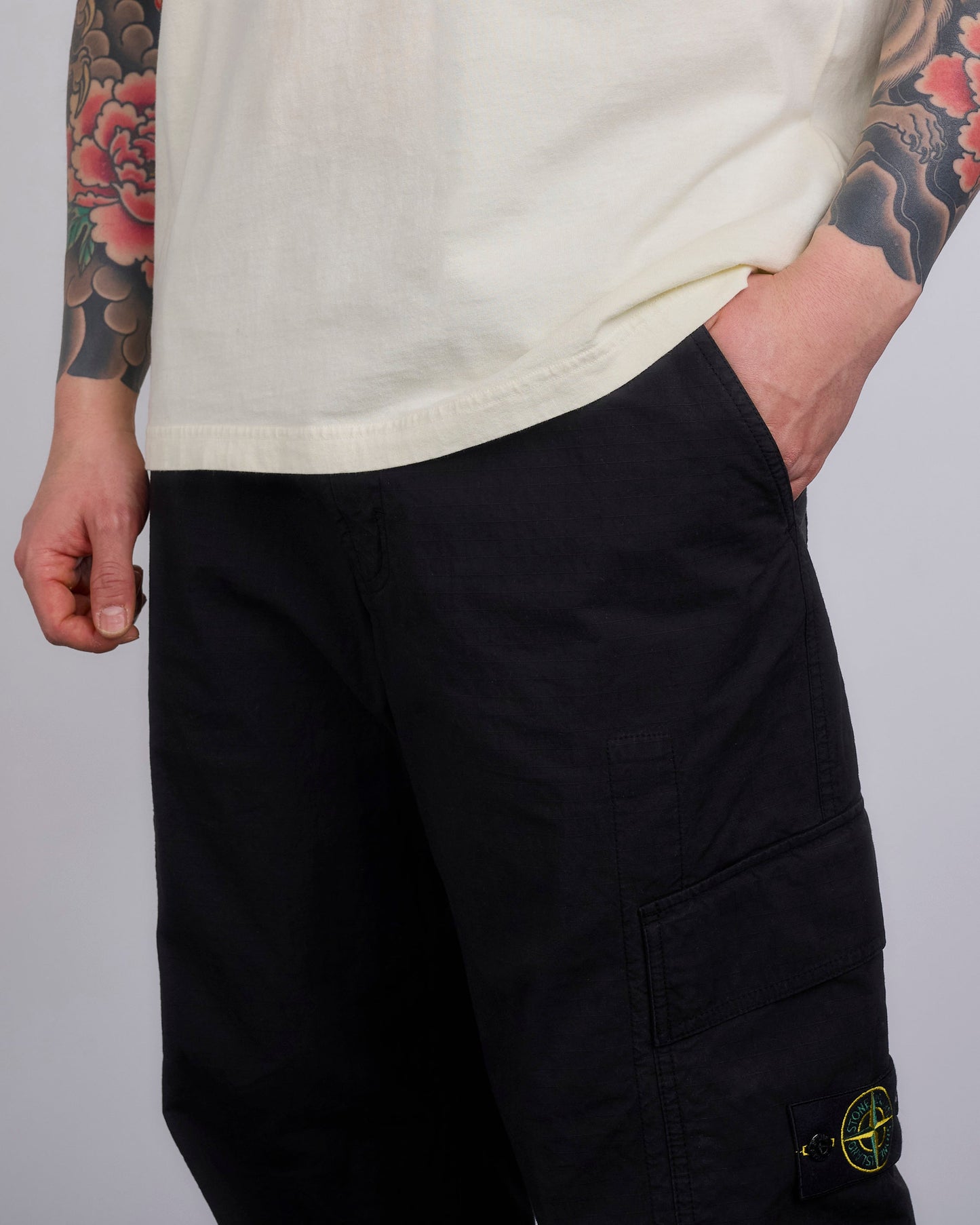 Stone Island Stretch Ripstop-TC Cargo Pant Black