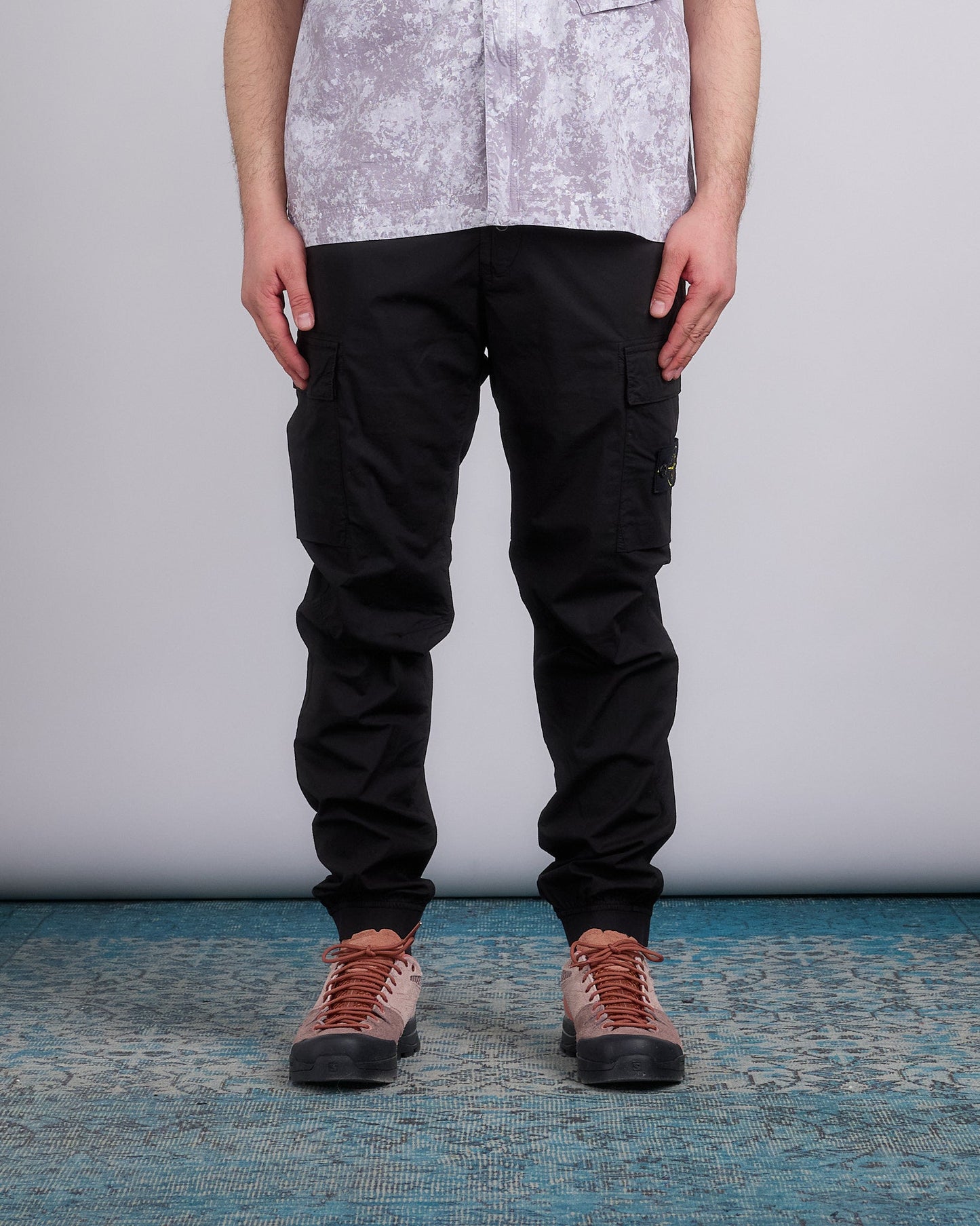 Stone Island Tela Stretch Parachute Cargo Pant Black