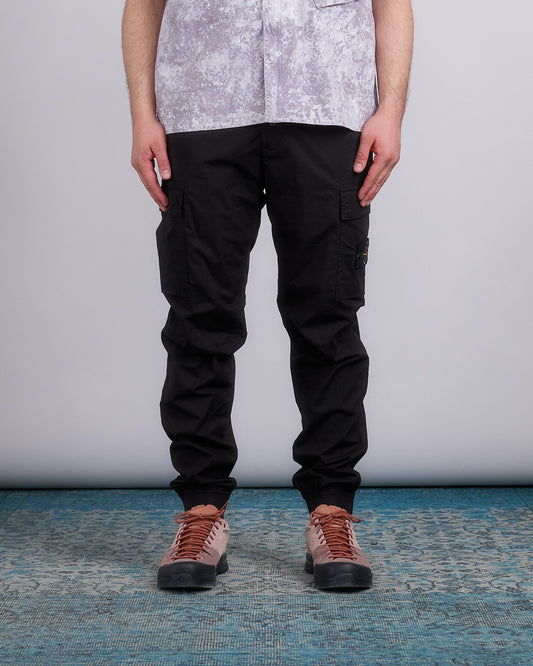 Stone Island Tela Stretch Parachute Cargo Pant Black