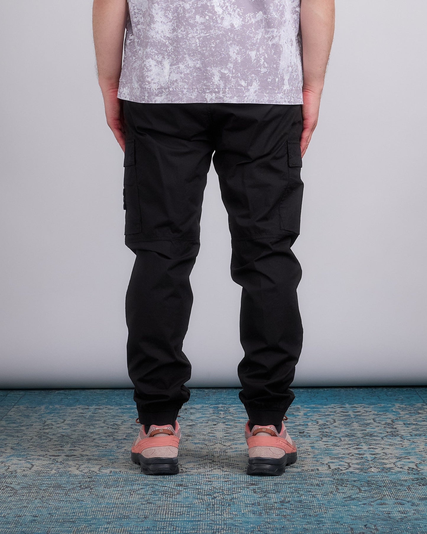 Stone Island Tela Stretch Parachute Cargo Pant Black