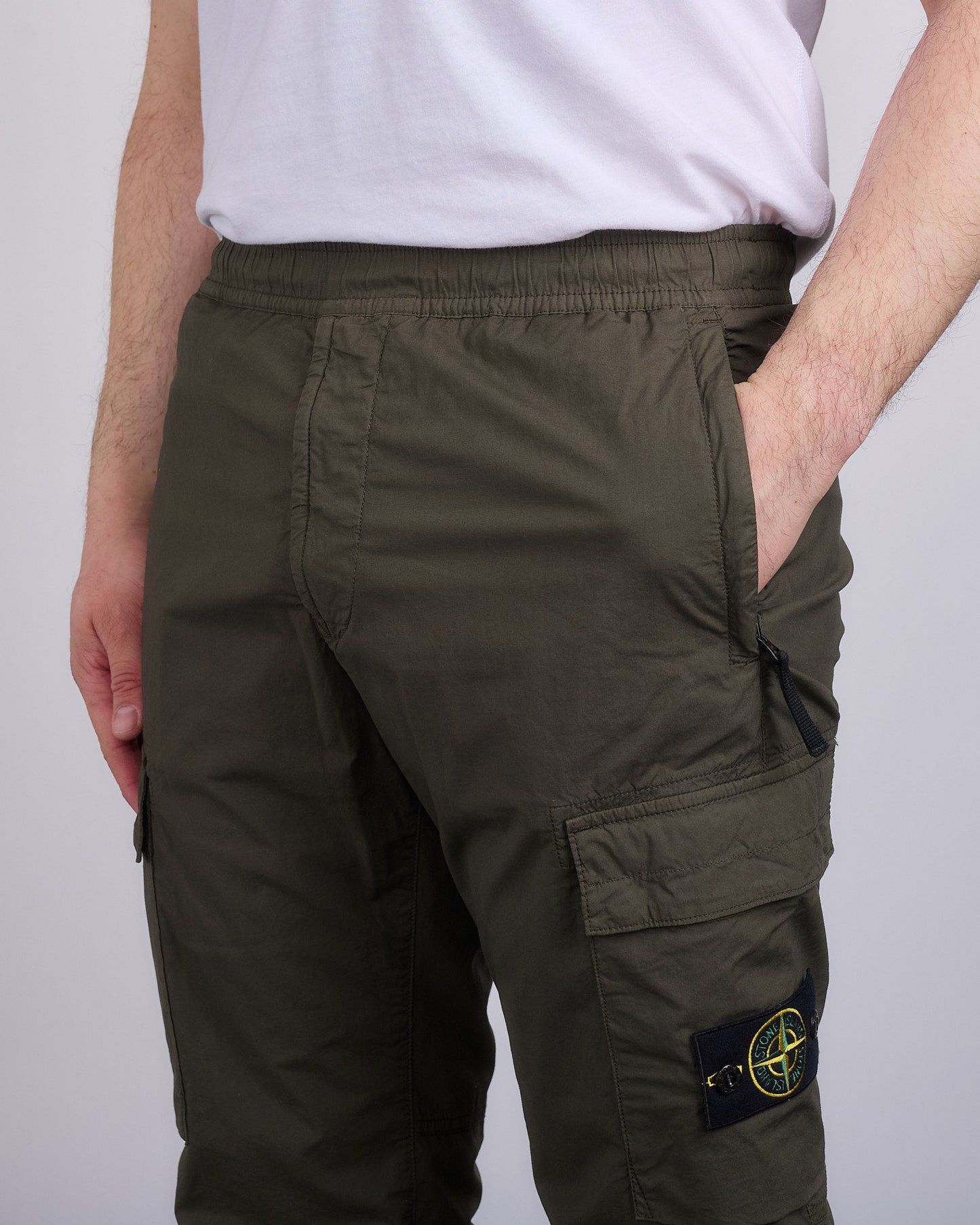 Stone Island Tela Stretch Parachute Cargo Pant Military