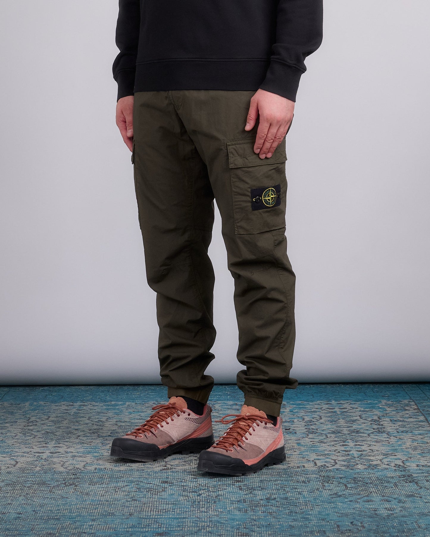 Stone Island Tela Stretch Parachute Cargo Pant Military