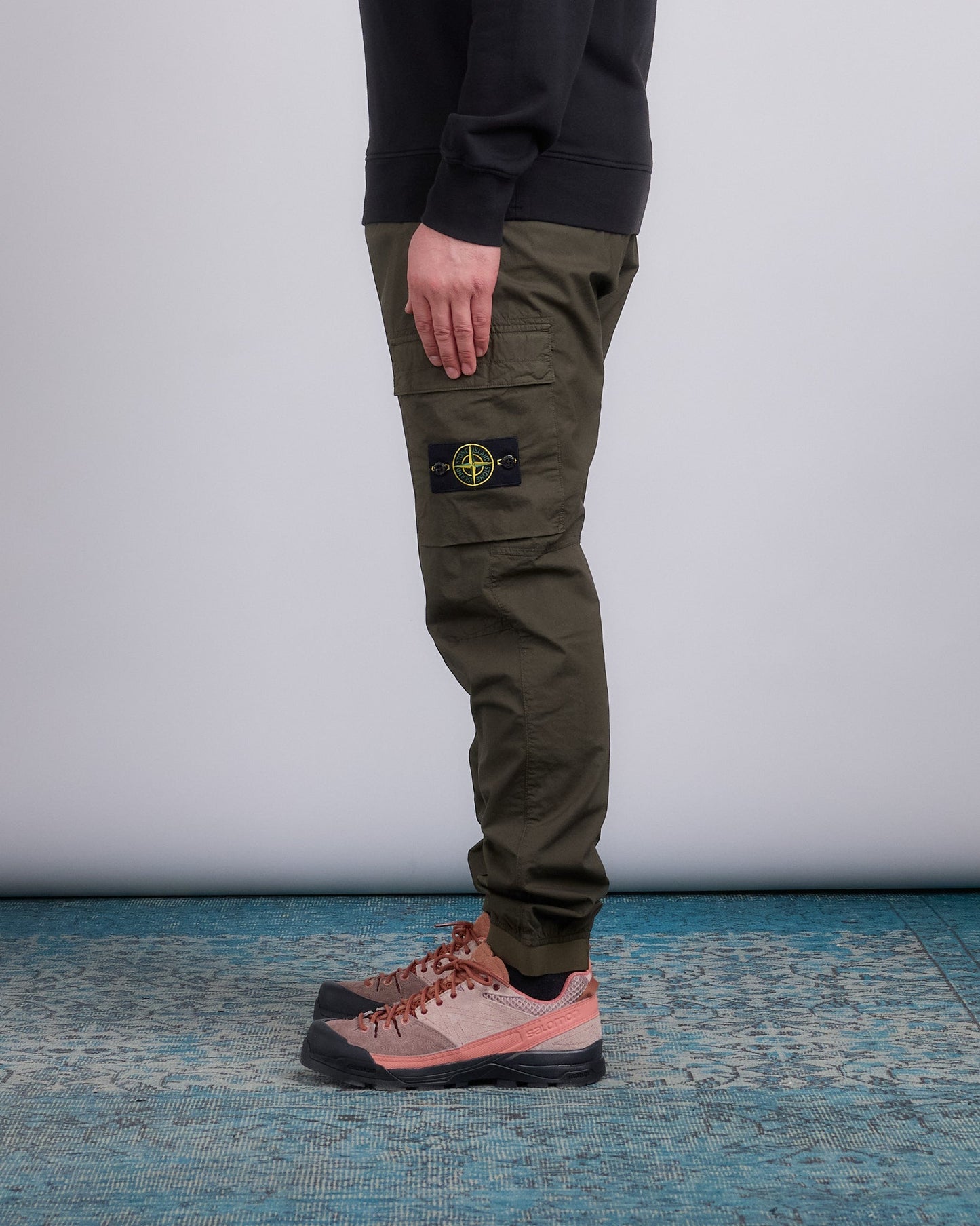 Stone Island Tela Stretch Parachute Cargo Pant Military