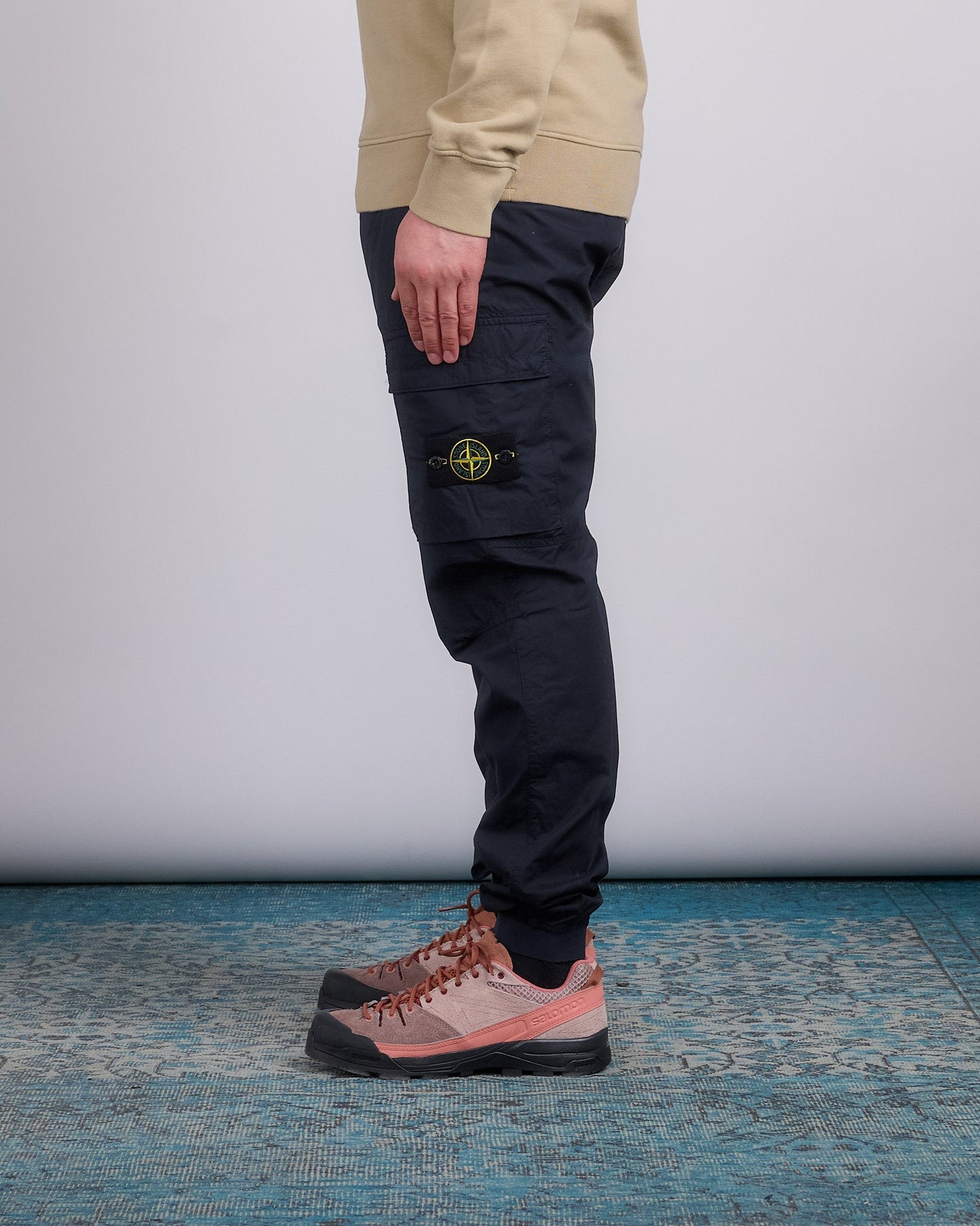 Stone Island Tela Stretch Parachute Cargo Pant Navy Blue