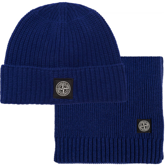 Stone Island Beanie & Scarf Set