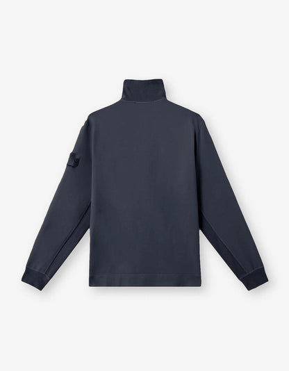 Stone Island Ghost Blue Half-Snap Sweatshirt