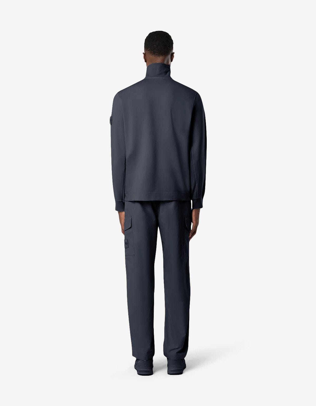 Stone Island Ghost Blue Half-Snap Sweatshirt