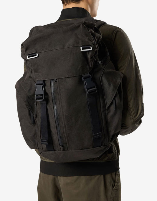 Stone Island Grey Resin Treated Cordura Backpack