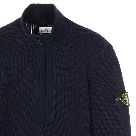 Stone Island Navy Lambswool Knit